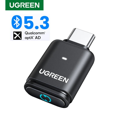 UGREEN USB C Type-C Bluetooth 5.3 Transmitter aptX HD AD Audio Adapter for PC PS5 PS4 Nintendo Switch Headset Speaker Mic