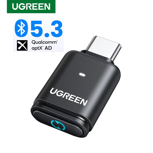 UGREEN USB C Type-C Bluetooth 5.3 Transmitter aptX HD AD Audio Adapter for PC PS5 PS4 Nintendo Switch Headset Speaker Mic