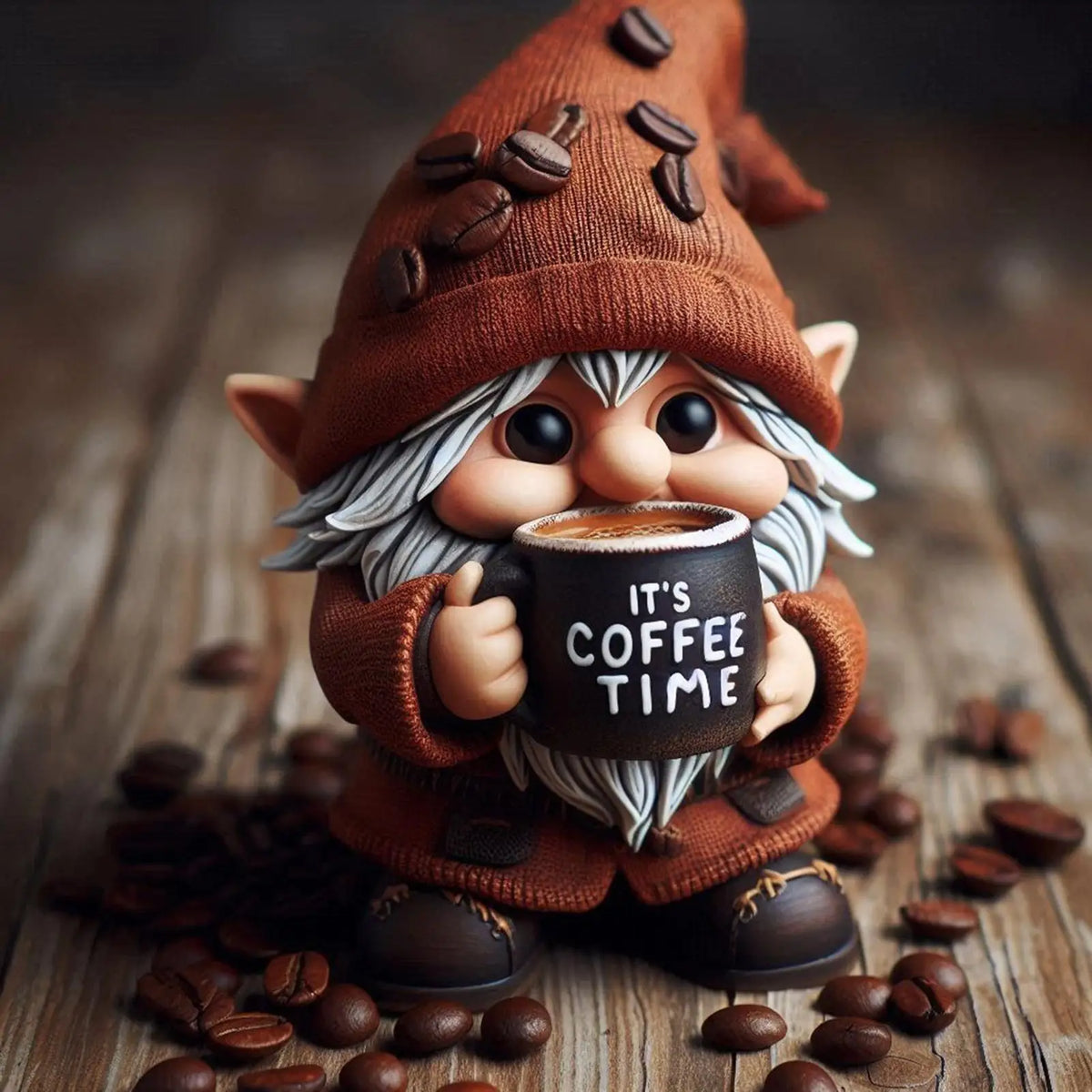 1pcs Coffee Gnomes Coffee Bar Decor Tabletop Kitchen Handcrafted Sculpture Resin Gnomes For Dining Room Coffee-Themed Dwarf