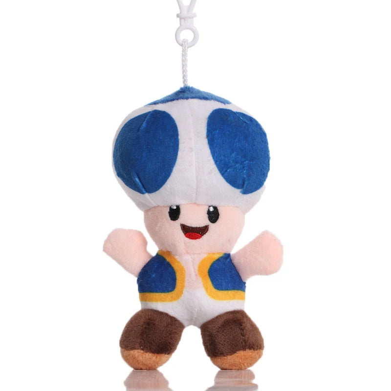 13cm Captain Toad Plush Pendant Keychain Toys Game Mushroom Man Toad Plush Soft Stuffed Toy Doll Gifts for Children Kids