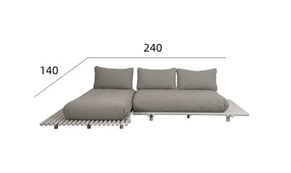 Weather Luxury Teak Frame PE Rattan Waterproof Sofa Set Outdoor Furniture Perfect For Garden Patio Poolside Beach Hotel