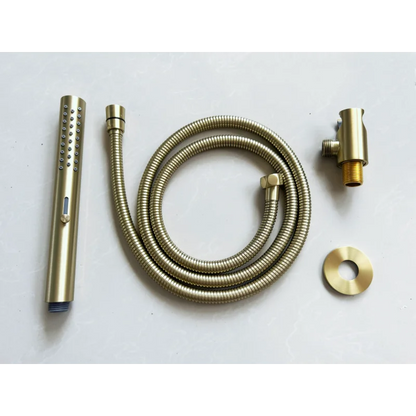 Brushed Nickel Stainless steel Hand Shower Head with 1.5M Hose Water Saving Handshower Shower Brass Bracket Accessor