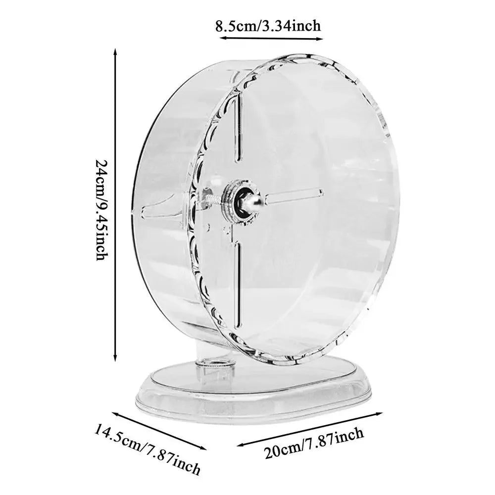 1pc Silent Hamster Running Wheel Easy To Disassemble Transparent Running Exercise Toy Widened Pet Exercise Wheel