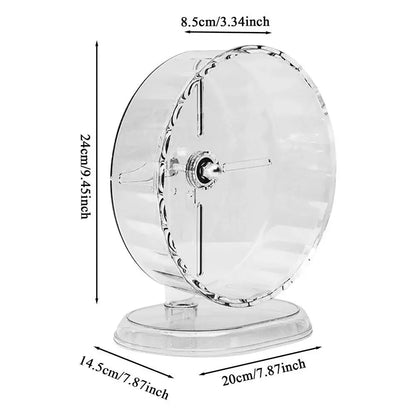 1pc Silent Hamster Running Wheel Easy To Disassemble Transparent Running Exercise Toy Widened Pet Exercise Wheel
