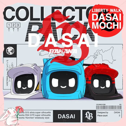 stock Dasai 3rd Gen Mochi Robot Car Mount Universal Modification Voice-Activated JDM Car Mood Parts Decoration Action Figure Toy