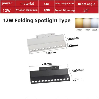Magnetic Track LED Light Fixtures Flexible Ceiling Spotlight Rail Strip Magnet System For Indoor Modern Home Living Room Kitchen