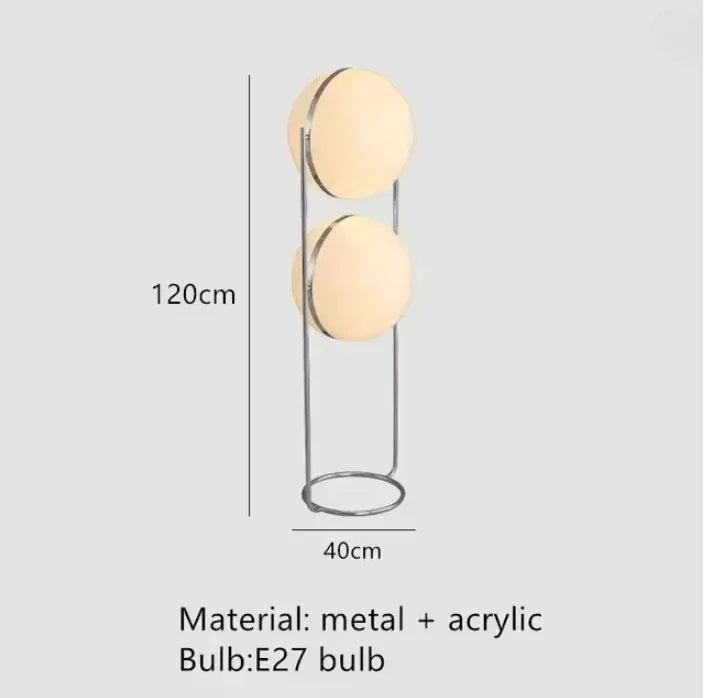 Modern White Yellow Acrylic Ball Shade Chrome Standing Floor Lamp,Hotel Living Room Bedroom Bedside Art Deco Table Lighting