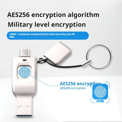 Fingerprint encrypted USB flash drive storage portable memory High-Speed memory stick Thumb drive external hard drive disk