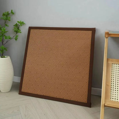 Rattan Summer Cooling Floor Mat Woven Tatami Carpet Bedside Rugs for Bedroom Living Room Bay Window Coffee Table Area Rugs Decor
