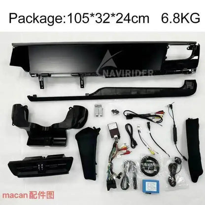 12.3+12.3inch For Porsche Macan 2014-2017 PCM 3.1 4.0 Dual Screen Stereo Car Radio GPS Carplay Multimedia Player Android Auto