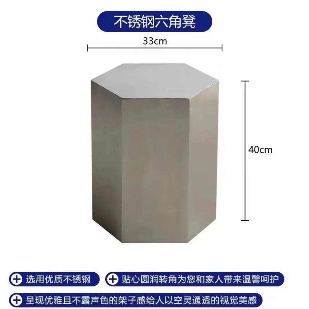 Metal Craft Stainless Steel Home Living Room Sofa Side Table Home Living Room Stool Bedroom Dressing Stool Study Desk Stools
