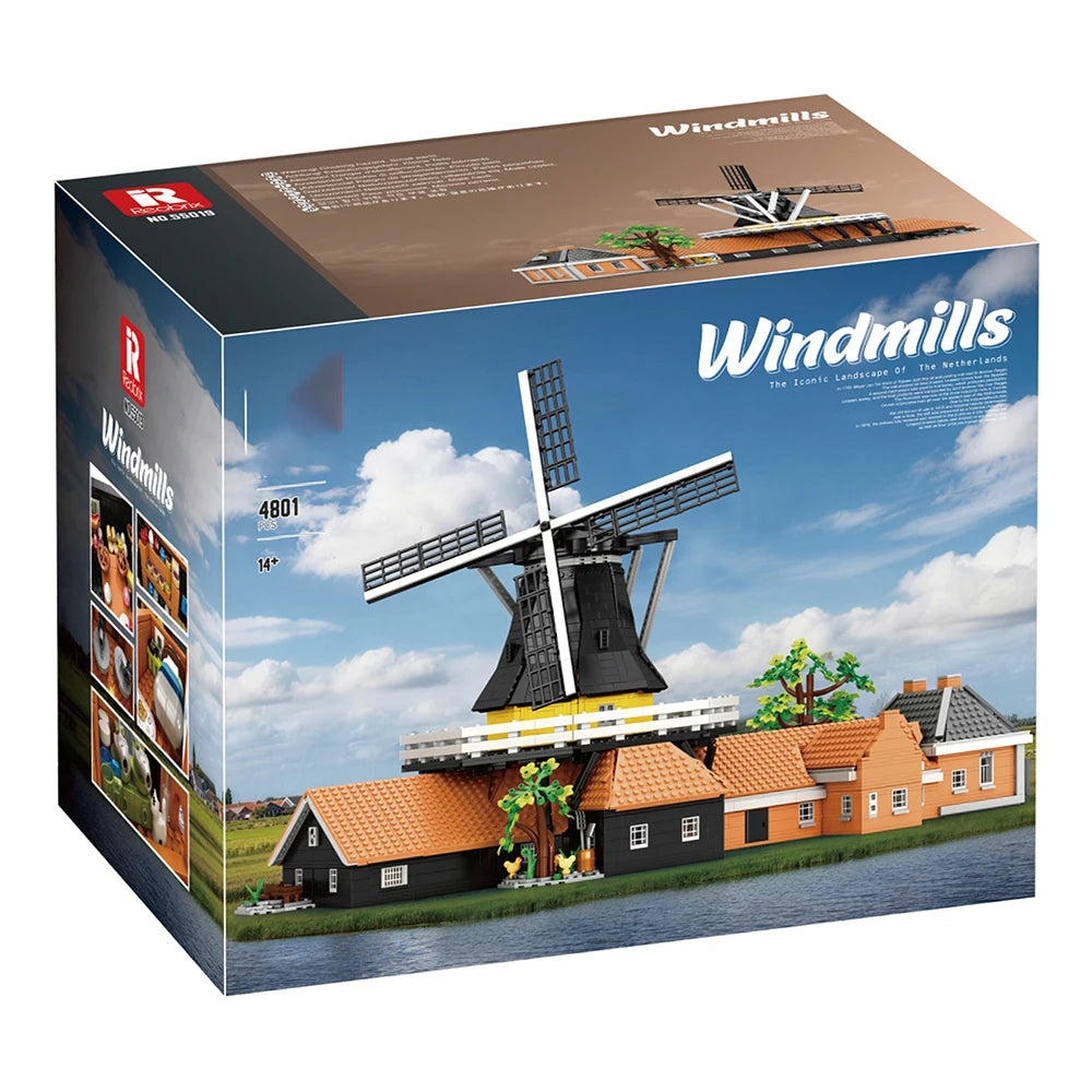 4801PCS Kids Building Blocks Windmills Toy MOC Dutch Windmill House View Model Toys for Children Gift Sets