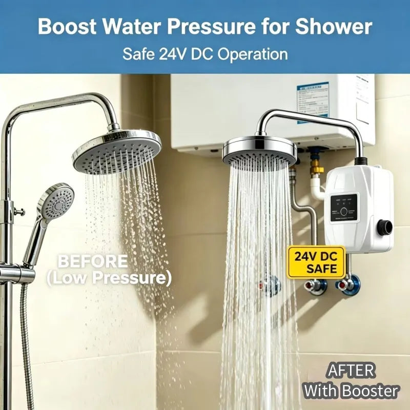 Shower Booster Pump Brushless Water Pump 13.5m 24v Automatic Pressure Controller Home Boost Water Heater