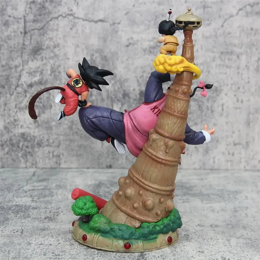 28cm Dragon Ball Anime Figures Goku Figurine Tao Pai Pai Vs Son Goku Series Karin Tower Action Figures Collectible Ornament Toys