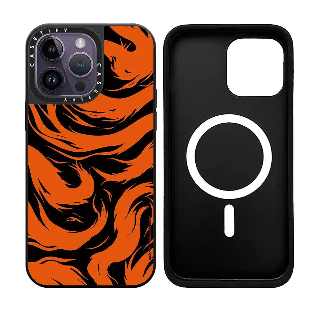 Naruto Anime MagSafe Phone Case for iPhone 15 14 13 12 Promax Mirror Shockproof Fashions Silicone Protective Cover Magnet Case