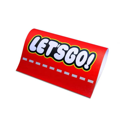 Creative LET'S GO Car Wash Tag Sticker Waterproof Sunproof PVC Windshield Decal Funny Label Design Universal Auto Window Tailgat