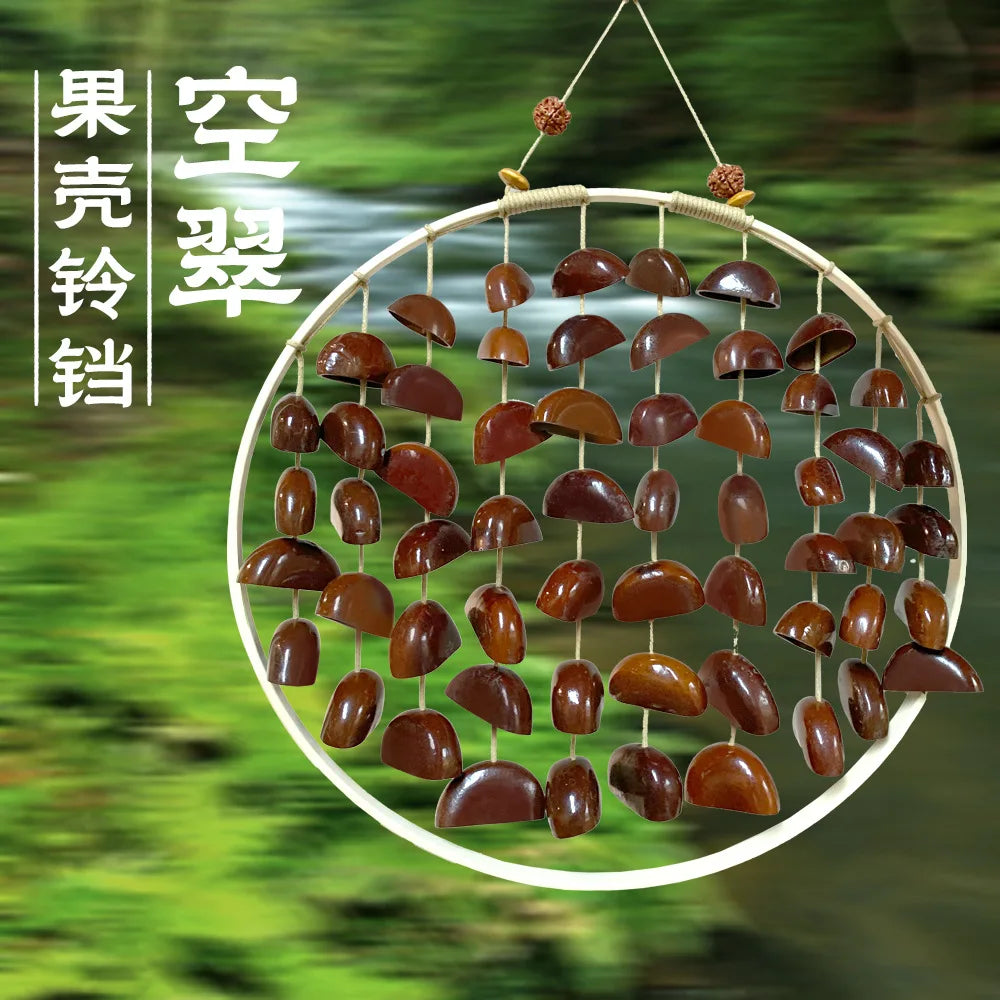 Indonesia Natural Plant Shell Bell Pendant Sound Therapy Meditation Hand Ringing Bells Plant Fruit Wind Chimes Pendant