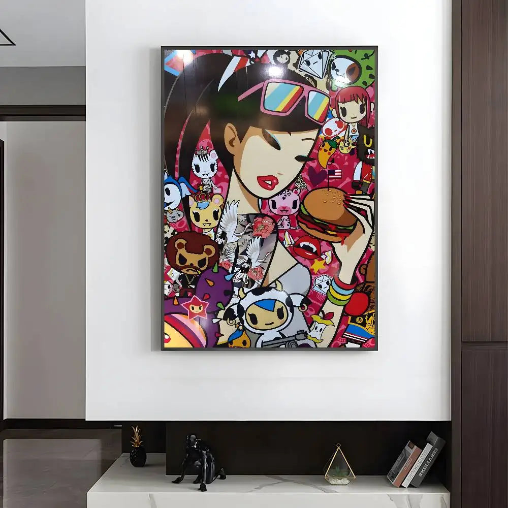 Kawaii T-Tokidoki Anime Poster HD art sticky wall waterproof home living room bedroom aesthetic decoration