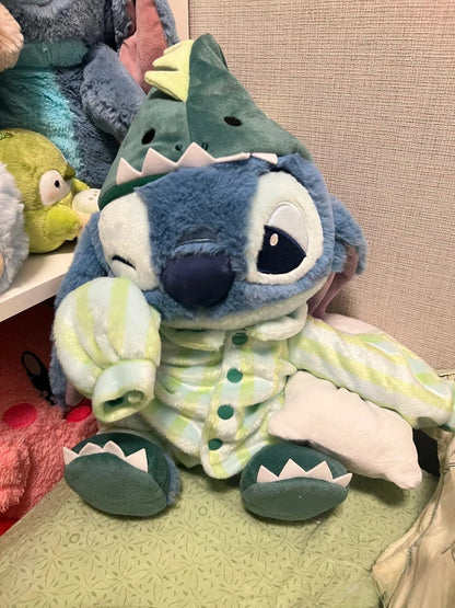 40cm Disney Dinosaur Pajama Sleepy Stitch Doll Interstellar Baby Plush Toy Doll Girl Birthday Gift