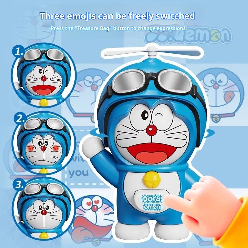 Futuristic Cat Robot Anime Peripheral Face Changing Doll Cute Backpack Pendant Car Ornament Trendy Toy Surprise Collect Gifts