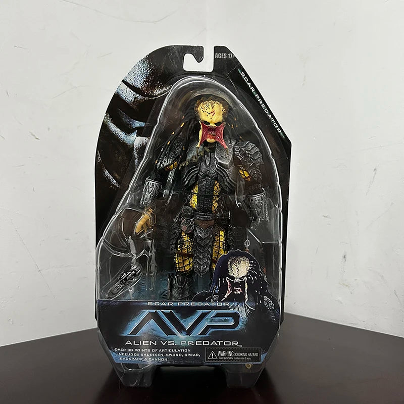 In Stock Celtic Predator Masked Scar Predator Figure Alien Action Figure Toys Collection Model Toys Joint Movable Gift for Kids