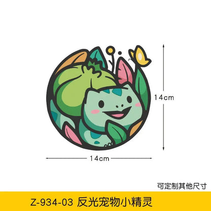 20styles Monster Elf Car Stickers Anime Figure Eevee Charmander Cute Cartoon Doll Creative Sticker Birthday Gifts