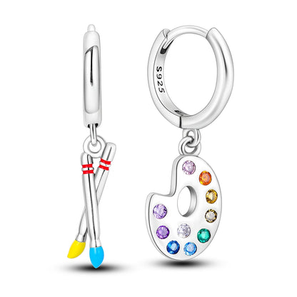Orstarry 925 Sterling Silver Asymmetric Design Earring Key Lock Earrings Drop Earrings For Women Party Gifts Trendy Jewelry