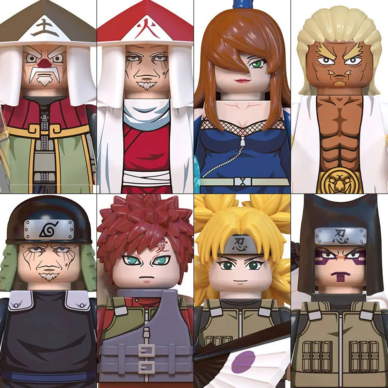 WM6152 Naruto Building Blocks Ootutuki Momoshiki Mitsuki Gaara Namikaze Minato Tobirama Action Figure Accessories For Kids