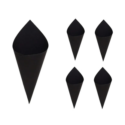 50Pcs Solid Paper Flower Egg Tube Wedding Confetti Cones Holder DIY Petals Lavender Wedding Bouquet Favor Birthday Party Decor