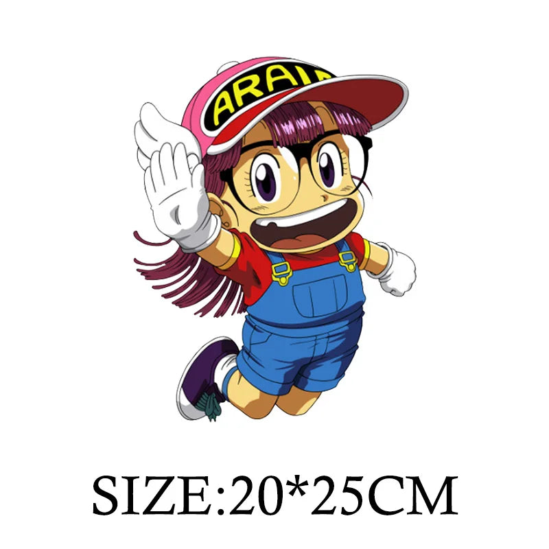 Anime Arale Dr Slump Cartoon Patches for Clothes Heat Transfer Thermal Vynil Stickers DIY T shirt Iron on for Women Appliqued