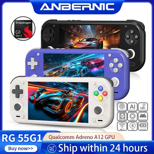 Anbernic RG 55G1 Retro Handheld Game Console 5.5" Incell IPS Multi-touch Screen 6000mAh Android RG55G1 All One Video Game Player
