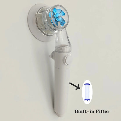 New Design Propeller Bathroom Shower Head High Pressure Water Saving With Adjustable Button Built-in Filter Handheld Shower Head