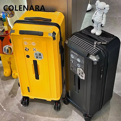 COLENARA Extra Large Capacity Luggage 20 Inch Boarding Case 22"24"26"28"30"32"34"36"40" ABS+PC Trolley Case Rolling Suitcase