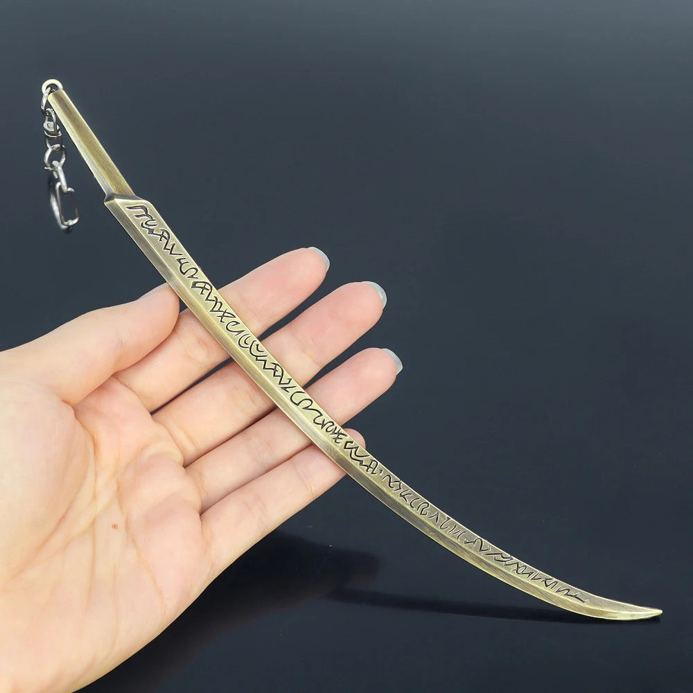 Mini Dark Moon Sword Keychain ER Game Peripherals Ranni Hand of Malenia Moonveil Sword Model Key Ring llavero Gift Toys