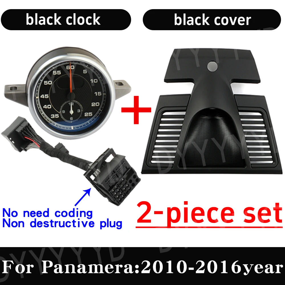 Car Stopwatch Chrono For Porsche Panamera 970 2010-2016 Stop Watch Clock Interior Dashboard Cover Compass Electronic Meter Clock