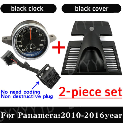 Car Stopwatch Chrono For Porsche Panamera 970 2010-2016 Stop Watch Clock Interior Dashboard Cover Compass Electronic Meter Clock