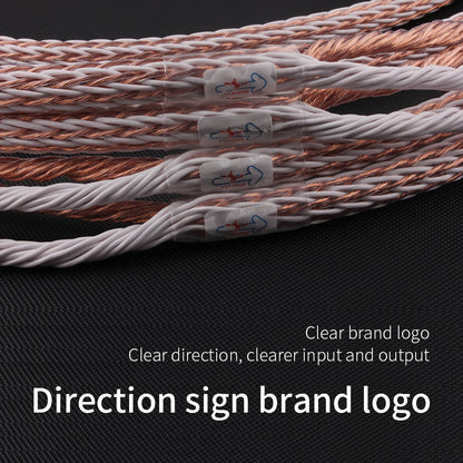 YYAUDIO One Pair 12TC Hifi Speaker Cable With 2 Banana Plug to 2 Banana Jack Hi-end OCC Speaker Wire