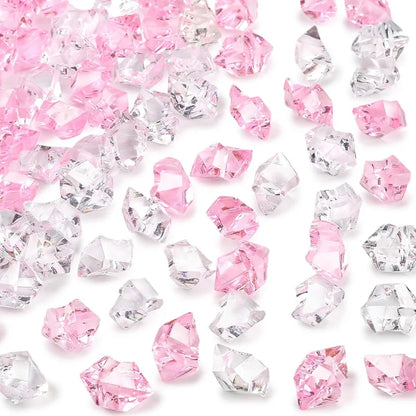 100Pc Blue Pebbles for Decorative Stones and Crystals Plastic Fake Gem Stones Acrylic Ice Rocks Crushed Diamond Stone Home Decor