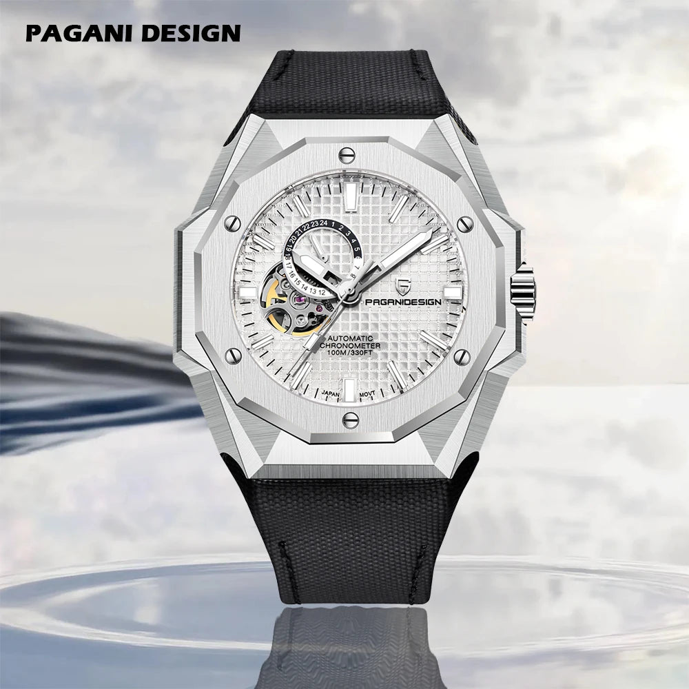 Pagani Design Men's Mechanical Watch NH39 Movement Top Notch Sapphire Stainless Steel 100m Waterproof Men's Automatic Watch
