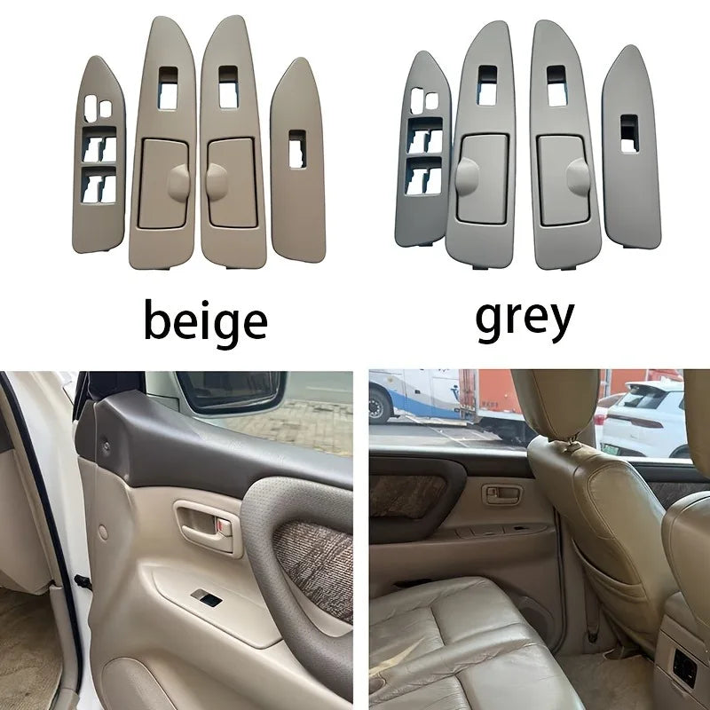 For LC100 FJ100 Interior Wooden Window Switch Lifter Panel Cover for Toyota Land Cruiser 100 1998 2002 Additions Without Battery