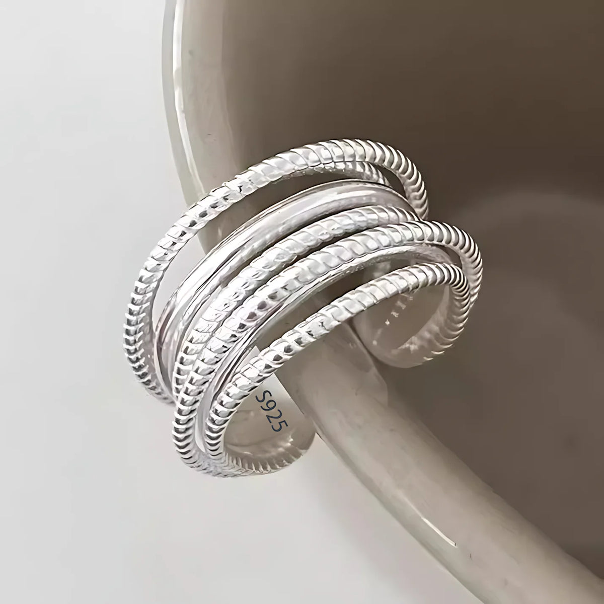 PANJBJ 925 Sterling Silver Geometry Crystal Ring For Women Ellipse Exaggerated Punk Water Drop Open Jewelry Gift Dropshipping