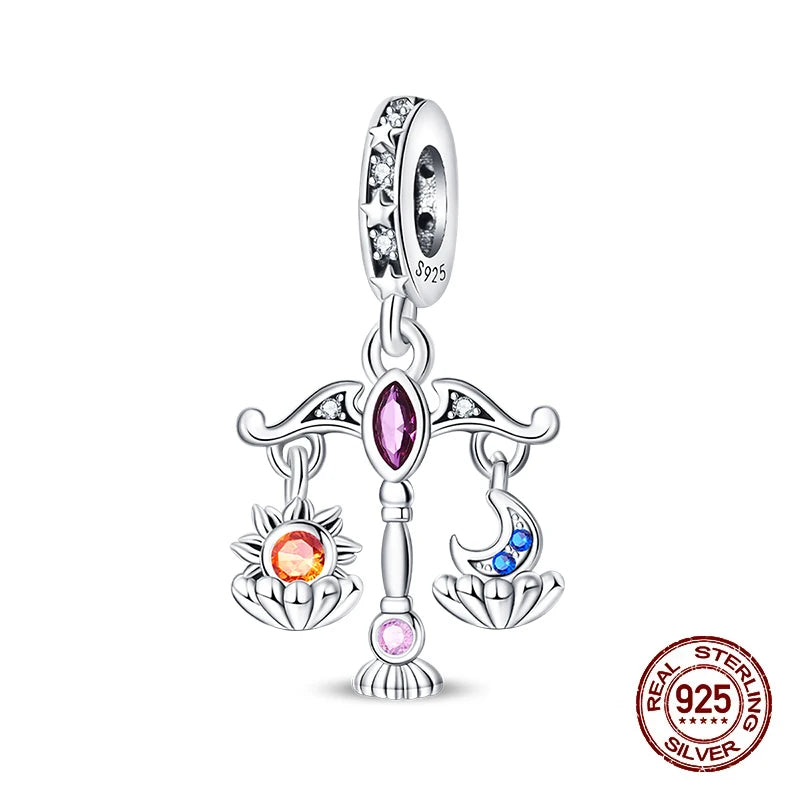 100% 925 Sterling Silver Tarot Collection Pendant DIY Hourglass Beads Fit Pandach Original Bracelet Women Jewelry Birthday Gift