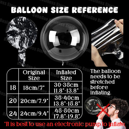 10-100Sets Led Balloons with Batteries Clear Flashing Light Up Balloon for Wedding Proposal Decor Birthday Party Outdoor Yard