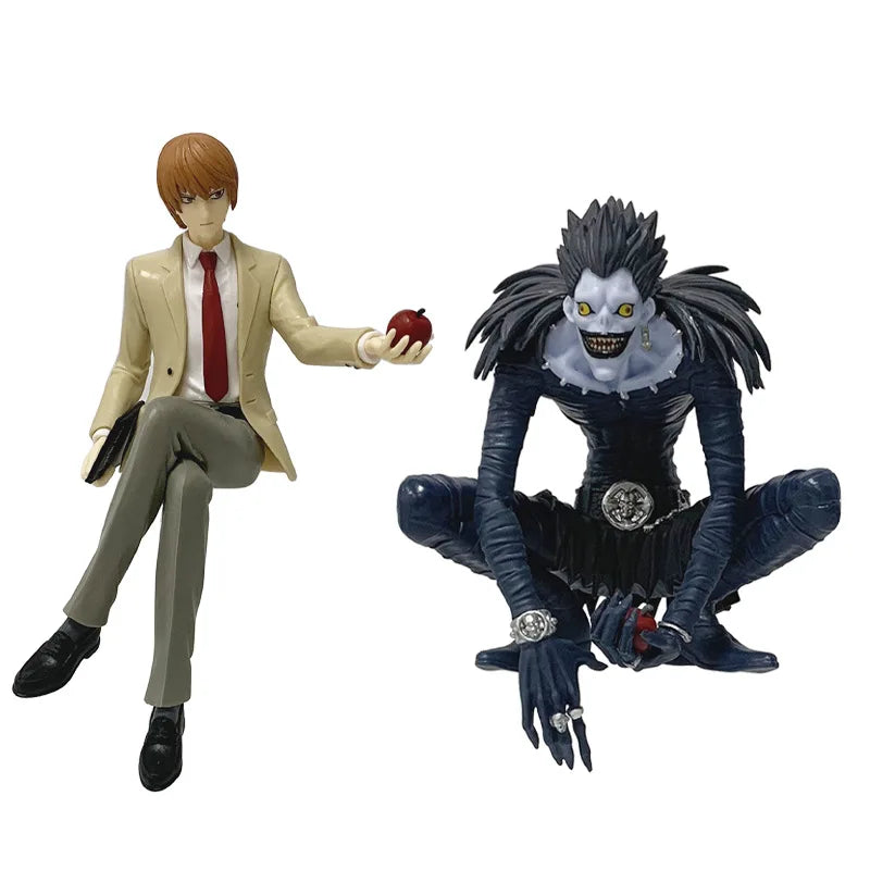Death Note Anime 8-16cm Figure L Lawliet Ryuk Holding Apple Model for Halloween Ornament Figurine Fans Collection Christmas Gift