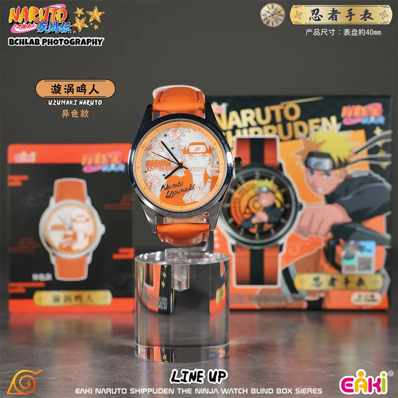 EAKI Hot Original In Stock Naruto Shippuden Kakashi Sasuke Madara Watch Blind Box Anime Figure Trendy Watch Toys Boys Gifts