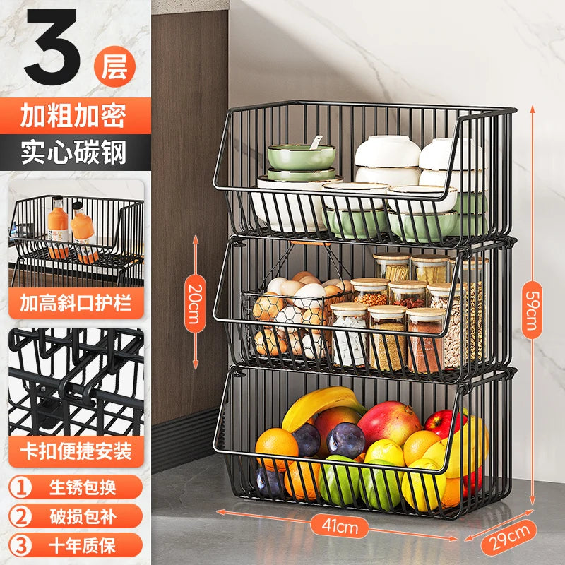 주방수납 Rolling Storage Cart Multipurpose Rustproof Modern Storage Cart Kitchen Multi-layer Trolley with Wheel Kitchen Furniture