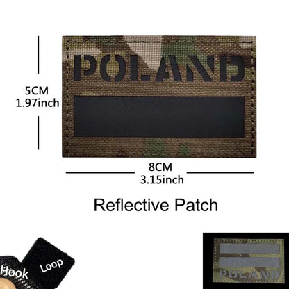 Poland Flag Polish Eagle Clothes Applique Morale Emblem Embroidery Patches,IR Reflective Badge Tactical Sticker For Backpack,Hat