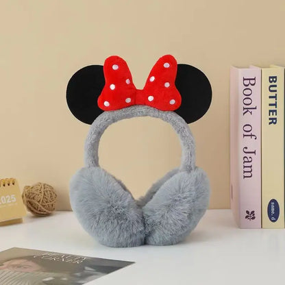 Mouse Animation Peripheral Cartoon Bow Shape Autumn and Winter Warm Plush Cold-proof Anti-freezing Thickened Ear Warm Ear Bag