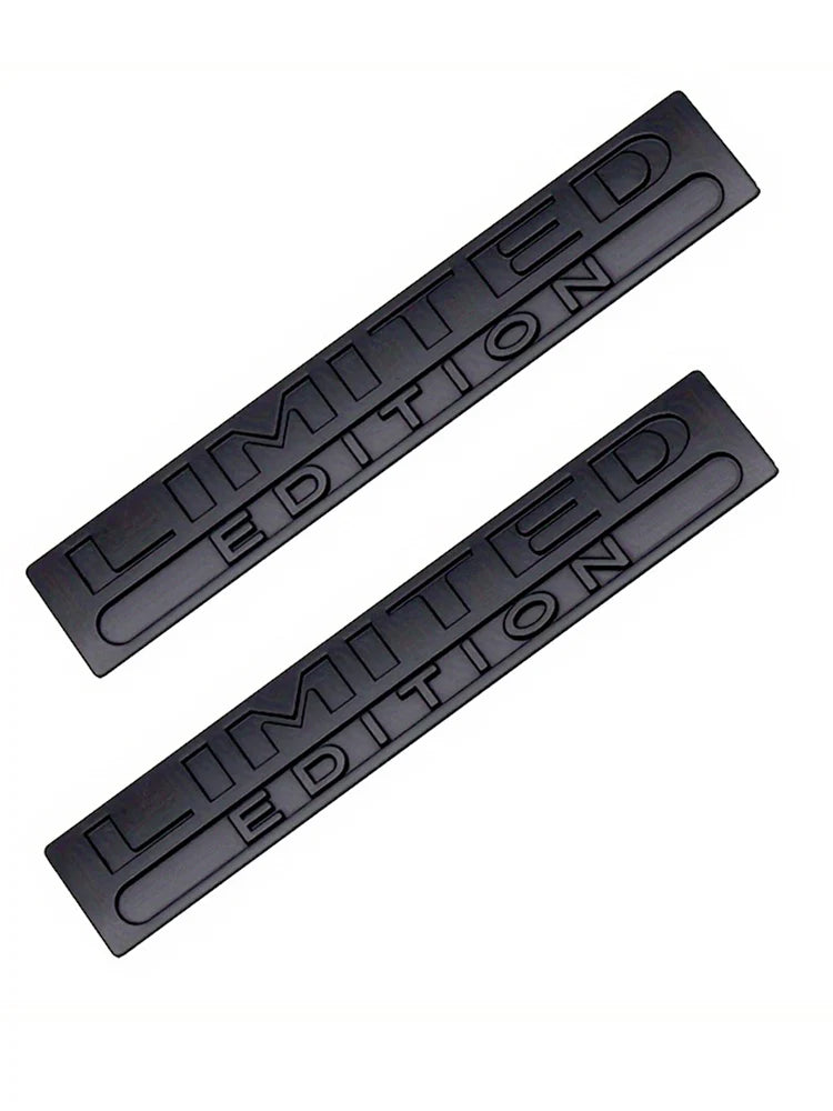 2PCS Metal Limited Edition 3D Car Body Badge Sticker Trunk Limited Edition Fender Emblem Decal Accessorie For Car Motorcycle Bik