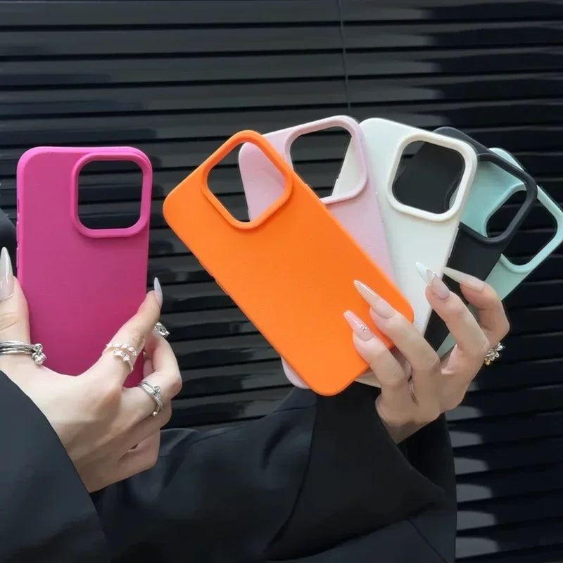 High-fashion Feeling Litchi Patterned Phone Case For iPhone 18 17 16 Pro Max 15 14 Plus 13 12 11 XS Max XR Shockproof Soft Cover